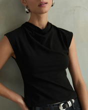 Load image into Gallery viewer, Lulu Mock Neck Top in Black
