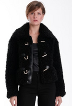 Load image into Gallery viewer, Noelle Fur Jacket in Black
