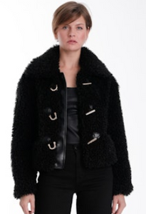Noelle Fur Jacket in Black