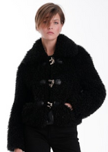 Load image into Gallery viewer, Noelle Fur Jacket in Black

