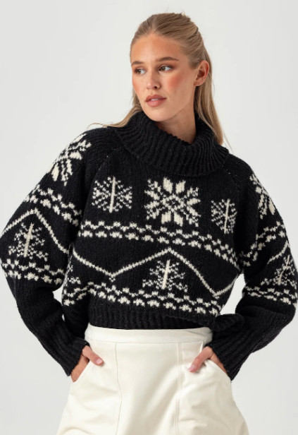 Cindy Sweater in Snowfall Fair Isle