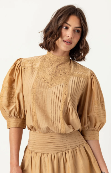 Moni Top in Brushed Gold