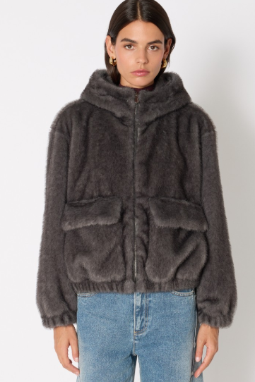 B21 Fuzzy Hoodie Jacket