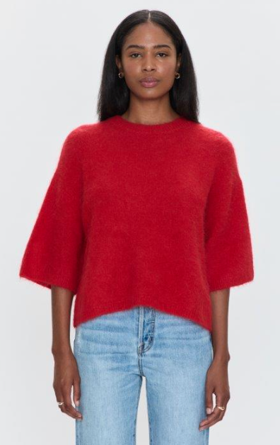 Micah Oversized Sweater in Ruby