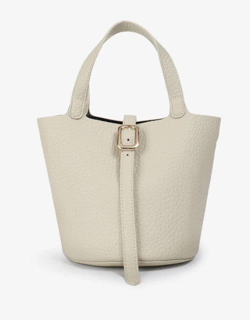 Joya Bucket Bag in Light Cream
