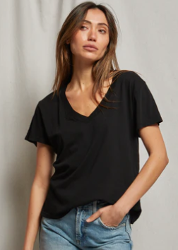 PWT Hendrix Vneck Tee in Black