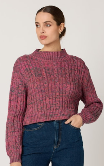 Amor Sweater in Dark Rose