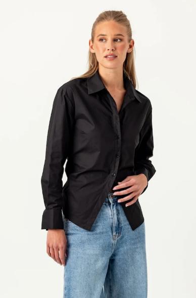 Su Aster Button Down Shirt in Black