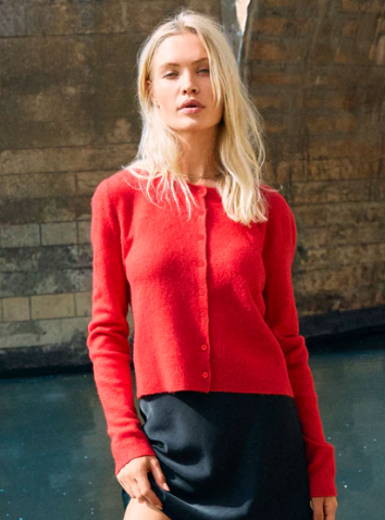 Z Medina Cardigan in Festive Red