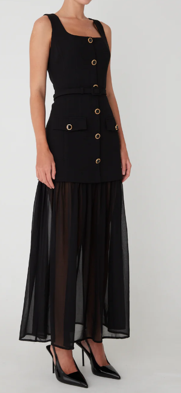 Js Annette Maxi Dress in Black