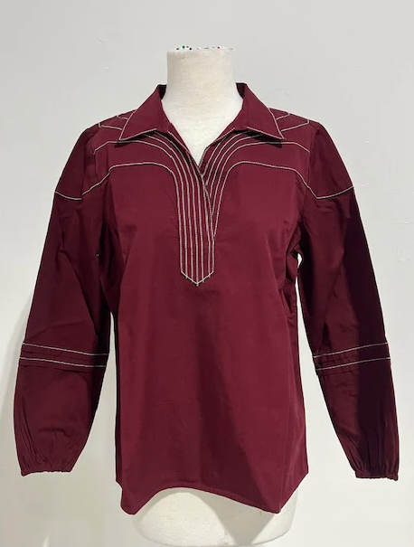 NAW Lindsey Top in Burgundy