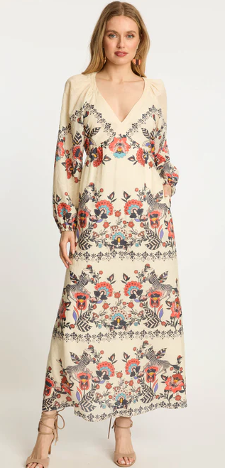 Mindy Dress in Zebra Leaf