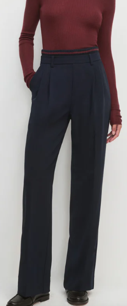FD Varsity Trouser Pant in Navy/Vino