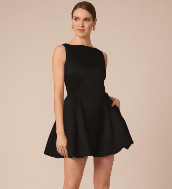 GF Adrianne Fit and Flare Dress in Black