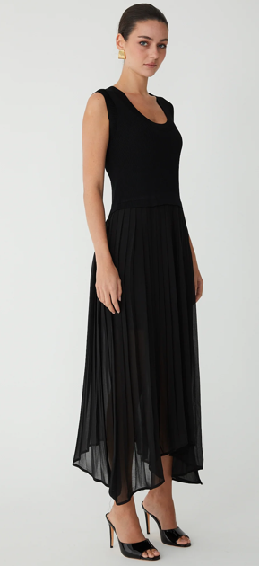 Selima Chiffon Bottom Dress in Black – Mine. a boutique