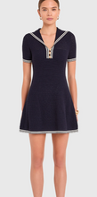 Load image into Gallery viewer, Au Monique Knit Dress in Navy/Ivory
