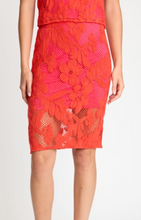 Load image into Gallery viewer, Daya Skirt in Raspeberry Lace
