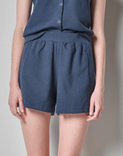 Load image into Gallery viewer, LP Textured Terry Front Seam Short in Navy
