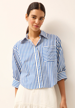 Load image into Gallery viewer, MO Kirven Blouse in Surf
