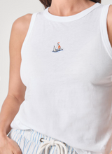 Load image into Gallery viewer, Seaside Tank Top in White
