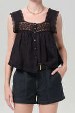 Load image into Gallery viewer, COH Mia Embroidered Top in Black
