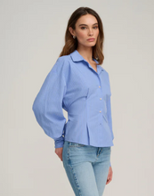 Load image into Gallery viewer, Back Story Shirt in Blue/White Stripe
