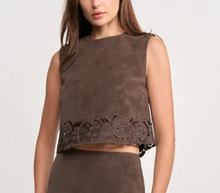 Load image into Gallery viewer, Pauline Crop Top in Dark Brown
