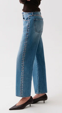 Load image into Gallery viewer, Lexi Bowed Straight Jean in Star Studded
