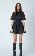 Load image into Gallery viewer, Ashley Cotton Short Dress in Black
