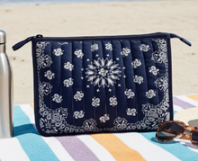 Load image into Gallery viewer, Bandana Print Pouch in Beau Navy
