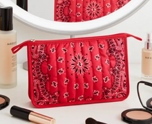 Load image into Gallery viewer, Bandana Print Pouch in Beau Red

