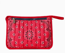 Load image into Gallery viewer, Bandana Print Pouch in Beau Red
