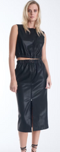 Load image into Gallery viewer, KG Enzo Vegan Leather Leather Skirt in Black
