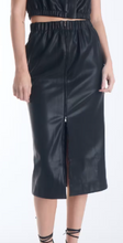 Load image into Gallery viewer, KG Enzo Vegan Leather Leather Skirt in Black
