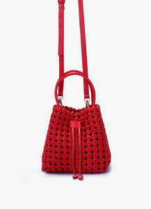 Perrie Mini Bucket Bag in Red