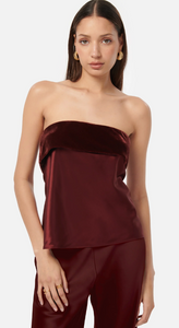 Diona Strapless Top in Syrah