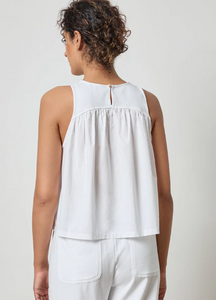 Mixed Media Tank in White