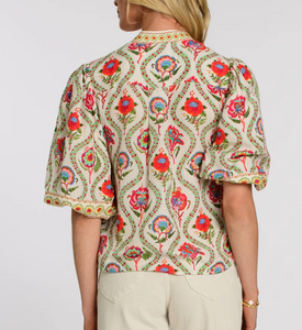 Edie Floral Top in Teardrop