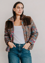 Load image into Gallery viewer, Finley Sherpa Jacket in Charlotte Floral
