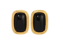 Load image into Gallery viewer, HM Ribbon Earring in Black/Gold
