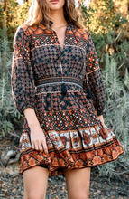 Load image into Gallery viewer, Priyanka Mini Dress in Zocalo Print
