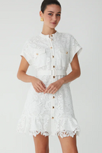 Load image into Gallery viewer, Crochet Short Dress in White
