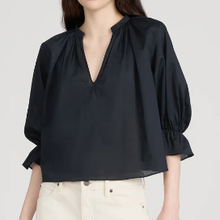 Load image into Gallery viewer, The Poet Blouse in Navy
