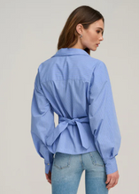 Load image into Gallery viewer, Back Story Shirt in Blue/White Stripe
