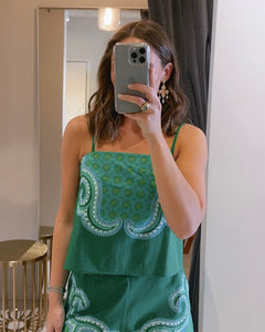 Ashtin Cropped Tank in Malibu