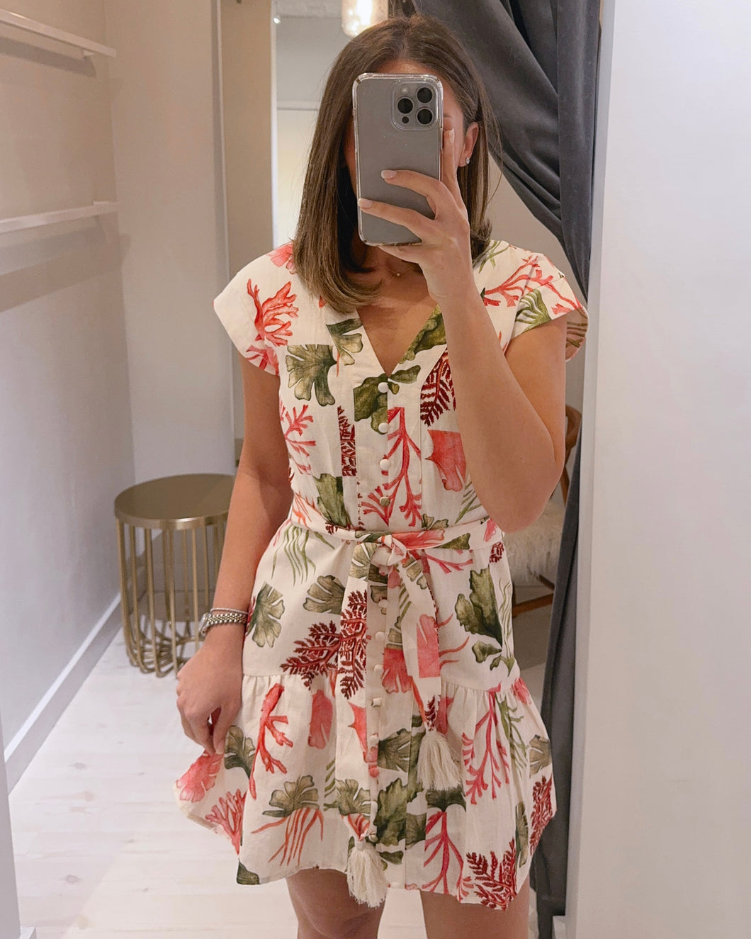 Ruby Tie Dress in Pink Reef