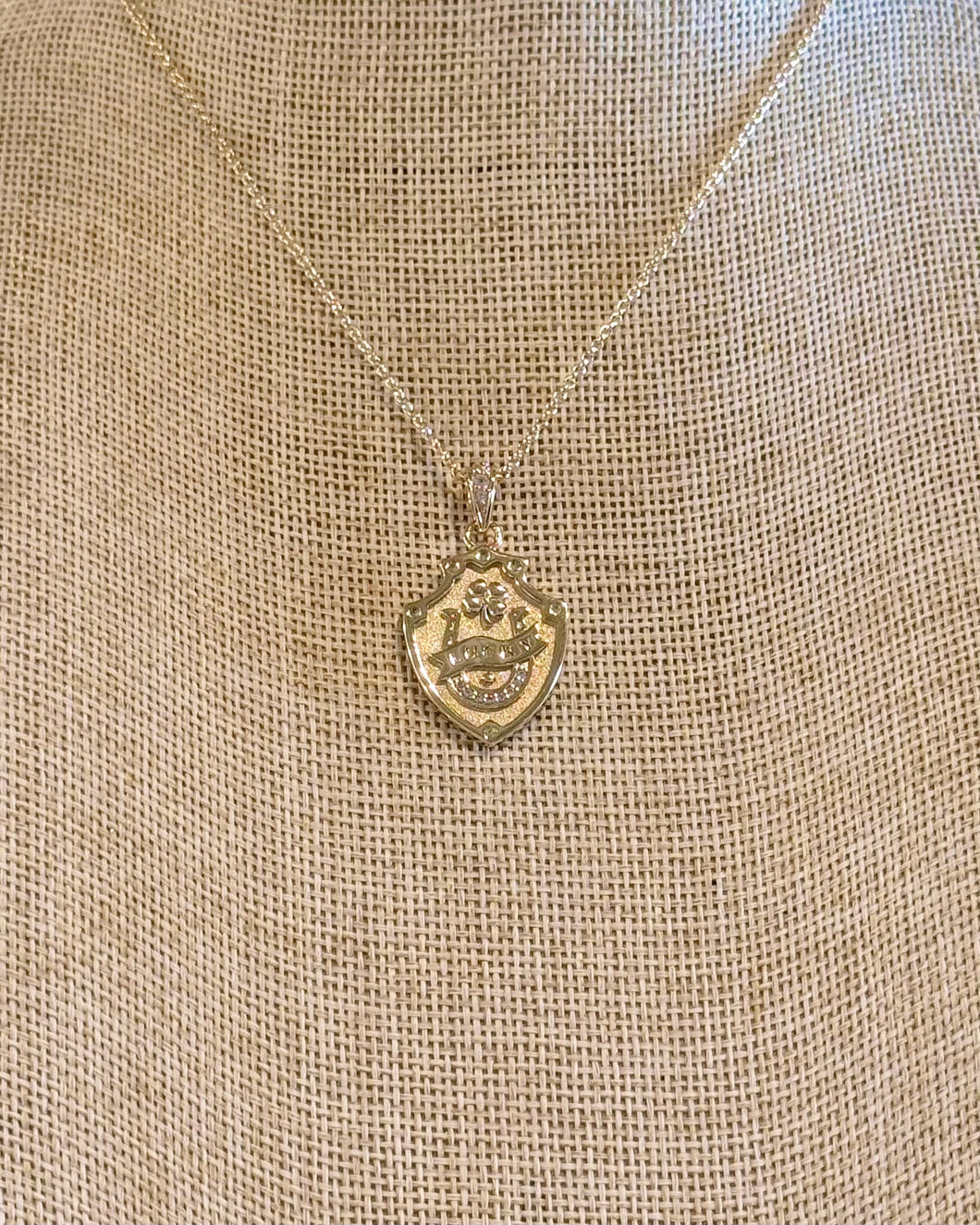JW Lucky Shield Pendant Necklace