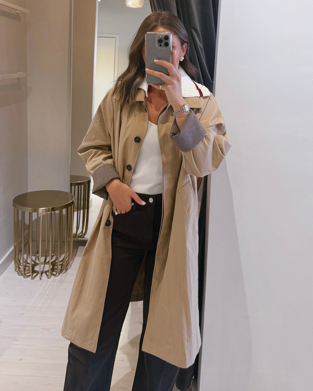 Iej4758J Marleigh Long Coat in Khaki