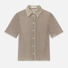 Load image into Gallery viewer, The Silk Check Shirt in Houndstooth Multi
