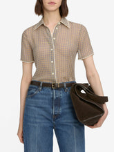 Load image into Gallery viewer, The Silk Check Shirt in Houndstooth Multi
